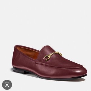 Coach Haley Leather Loafers Wine 7